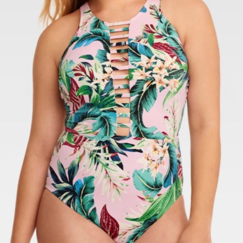🌸 Miraclesuit Tropical Floral One Piece Swimsuit Size XL